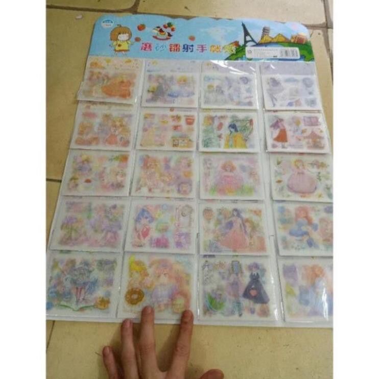 Sỉ vỉ 20 gói ảnh dán 3d trang trí tuyệt đẹp 1 gói 4 tờ