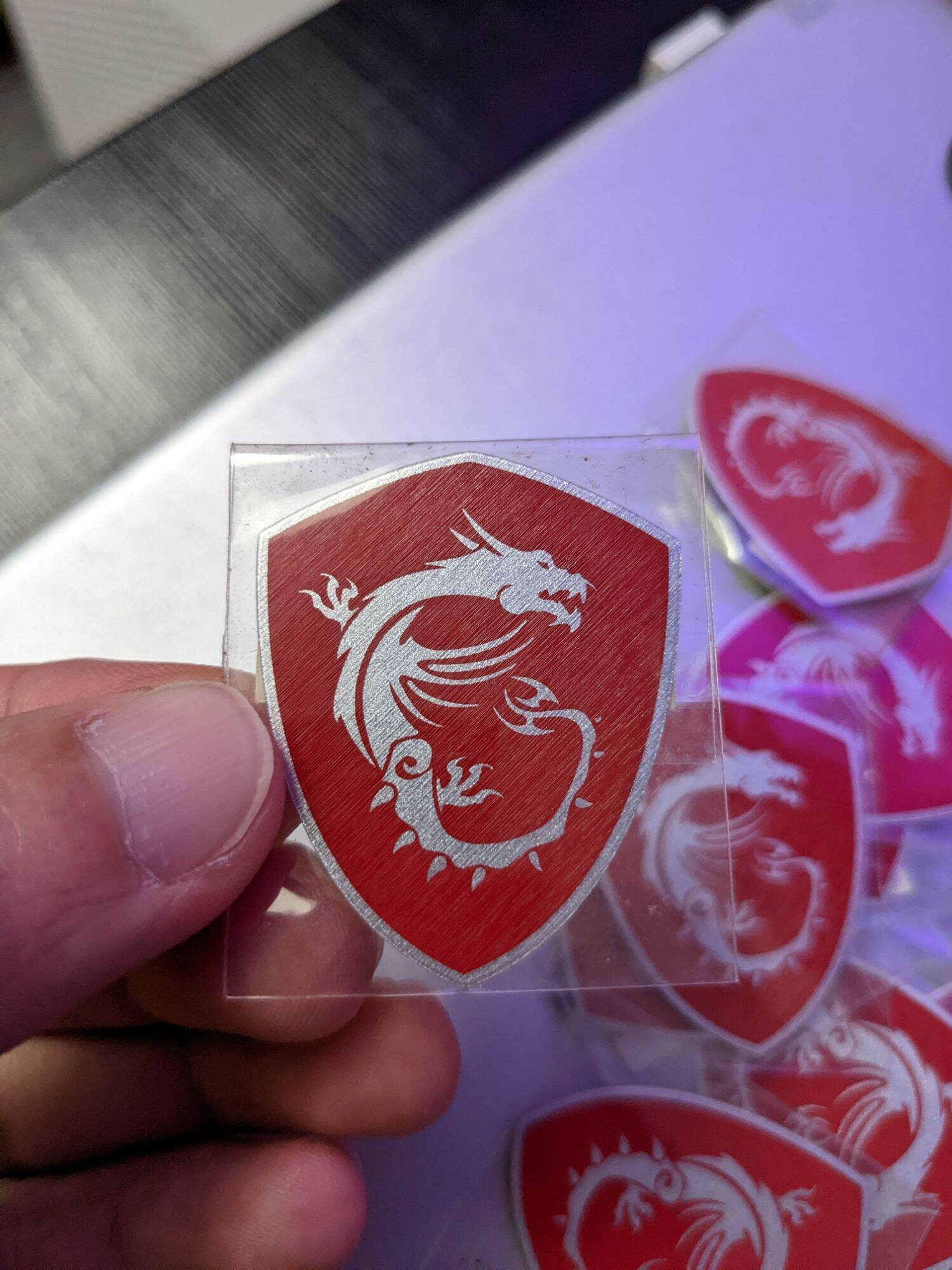 Sticker Logo MSI chính hãng decor laptop pc
