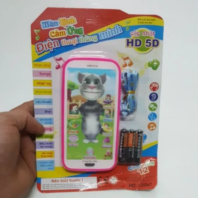Đồ chơi điện thoại mèo tôm thông minh, hat, làm thơ , kể chuyện