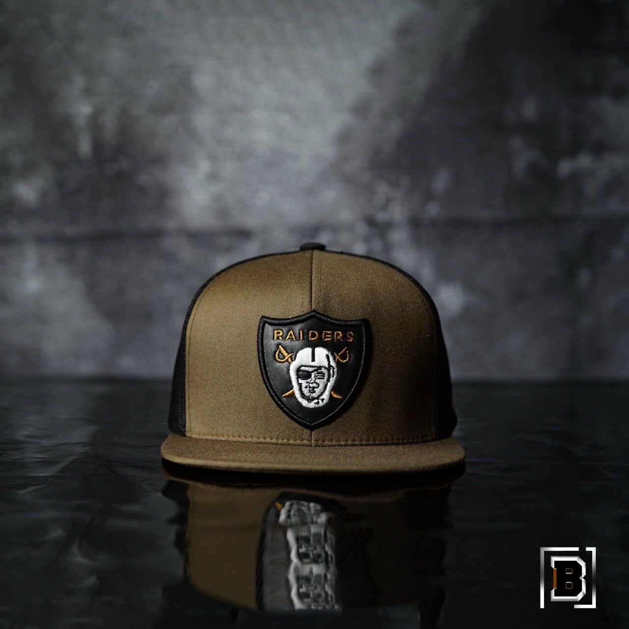 Mũ-Nón Raider snapback-Thời trang HipHop-nâu ánh kim