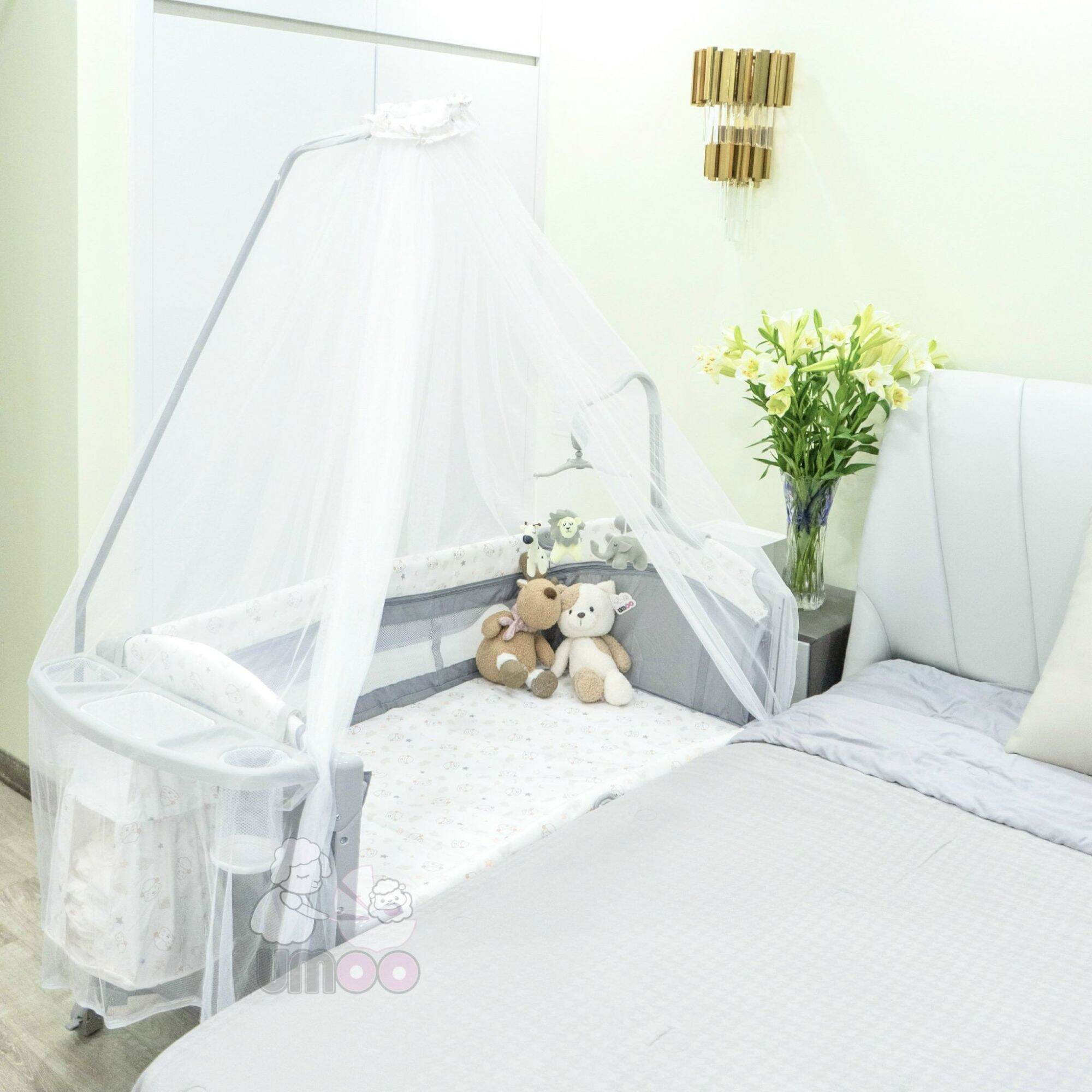 [HCM][Giá hủy diệt] [Ảnh thật] NÔI CŨI GẤP GỌN ĐA NĂNG CHO BÉ UMOO - HUGME