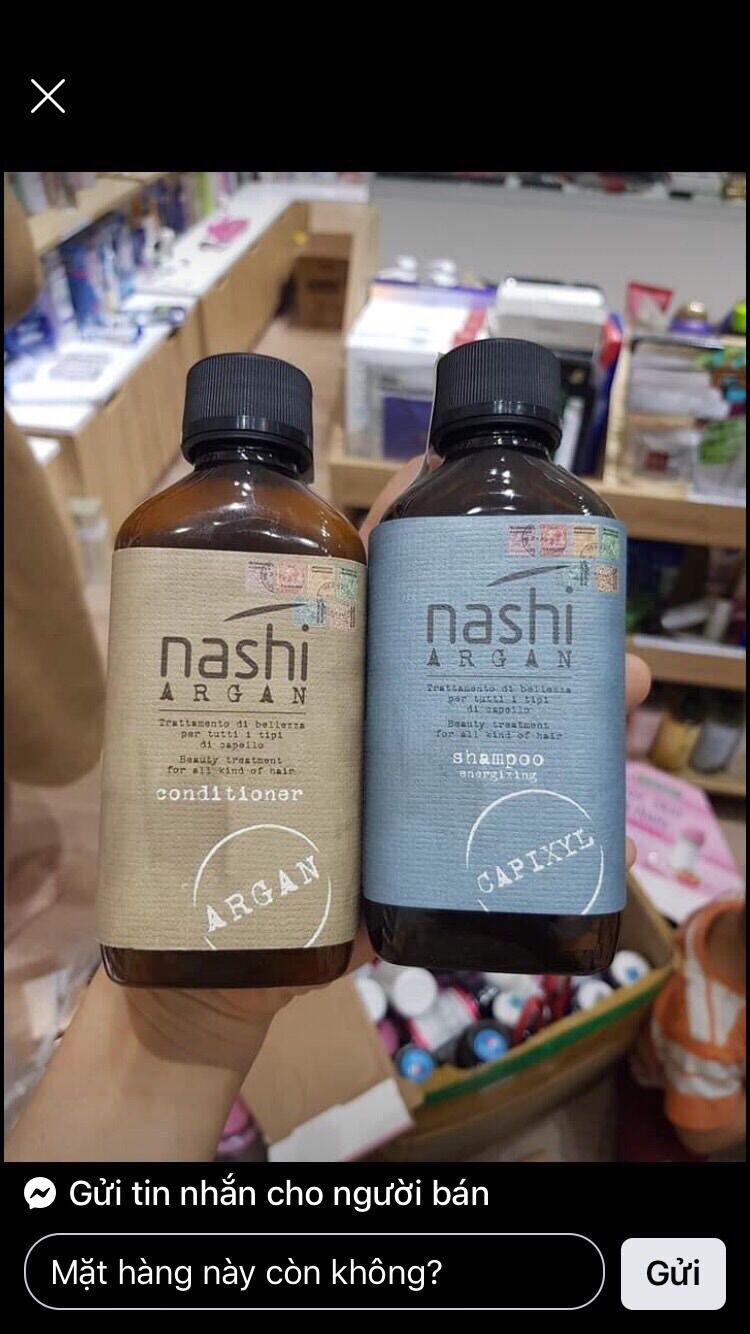 [HCM]BỘ DẦU GỘI XẢ NGĂN TÓC RỤNG NASHI ARGAN HARILOSS ( 2x200ML)