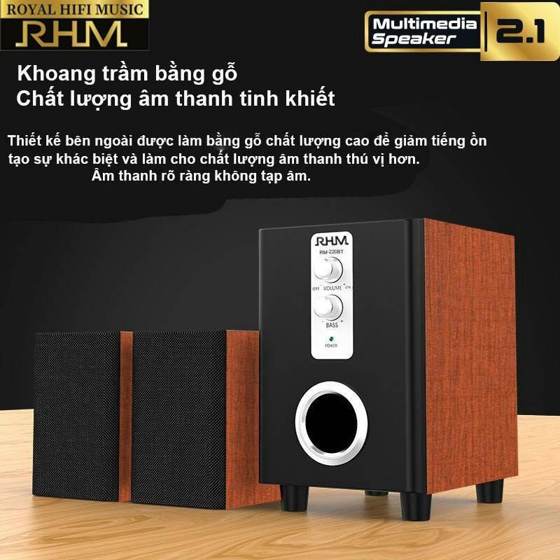 ( Siêu hot) Loa RHM 220BT vỏ gỗ