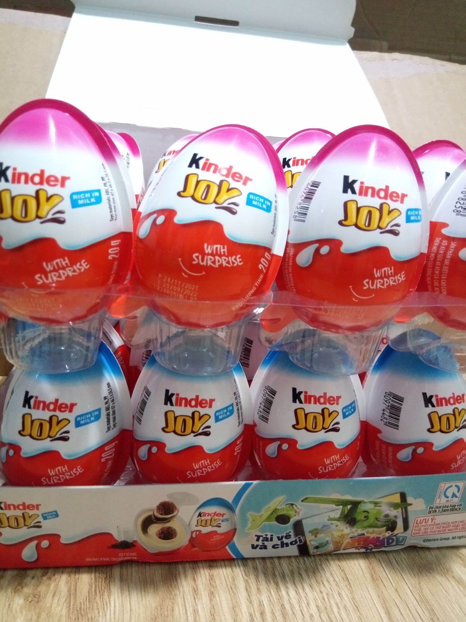 Combo 12 Kẹo trứng sữa Kinder Joy cho bé gái