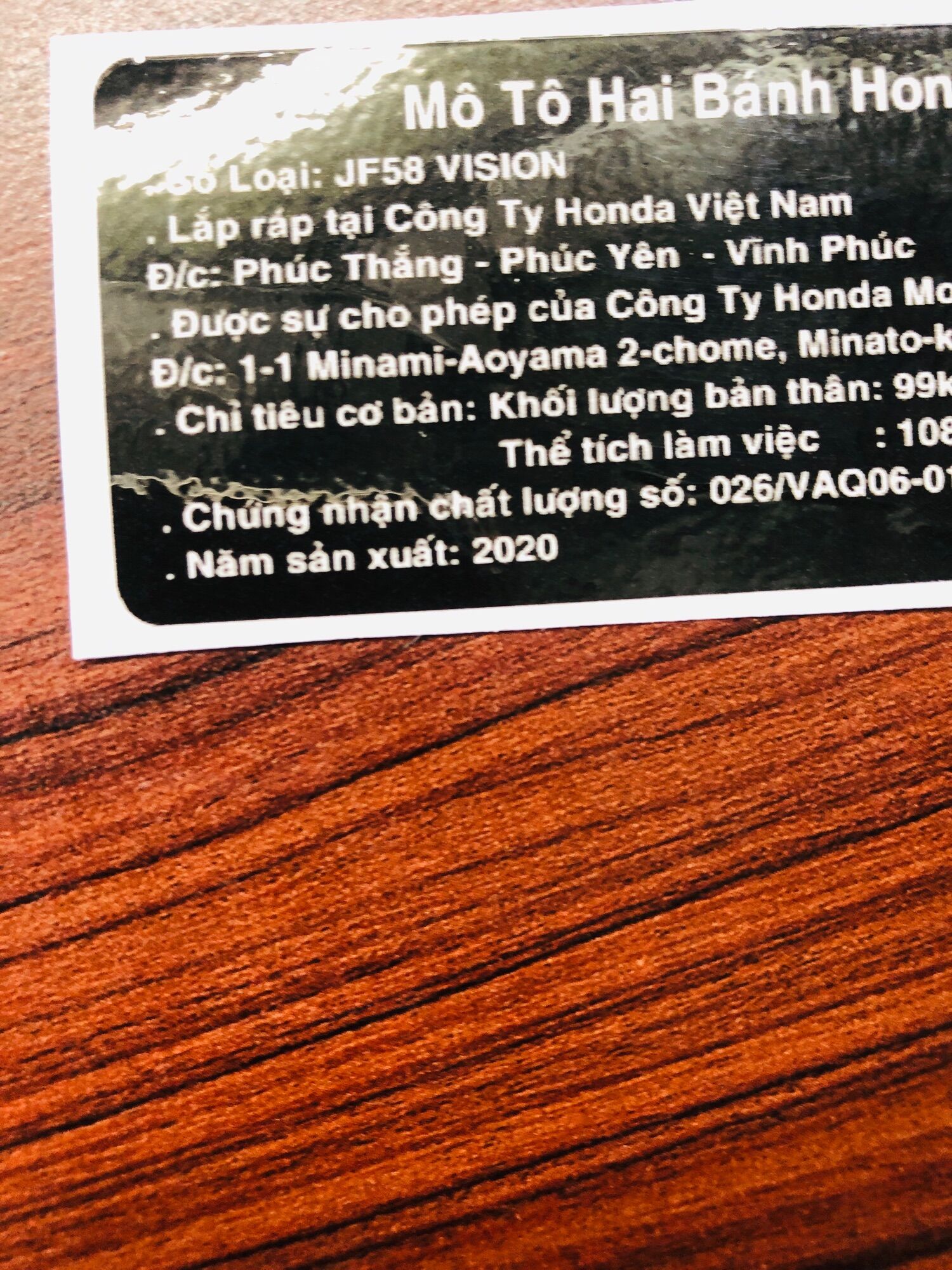 TEM DAS VISION 2020 ĐEN DECAL IN