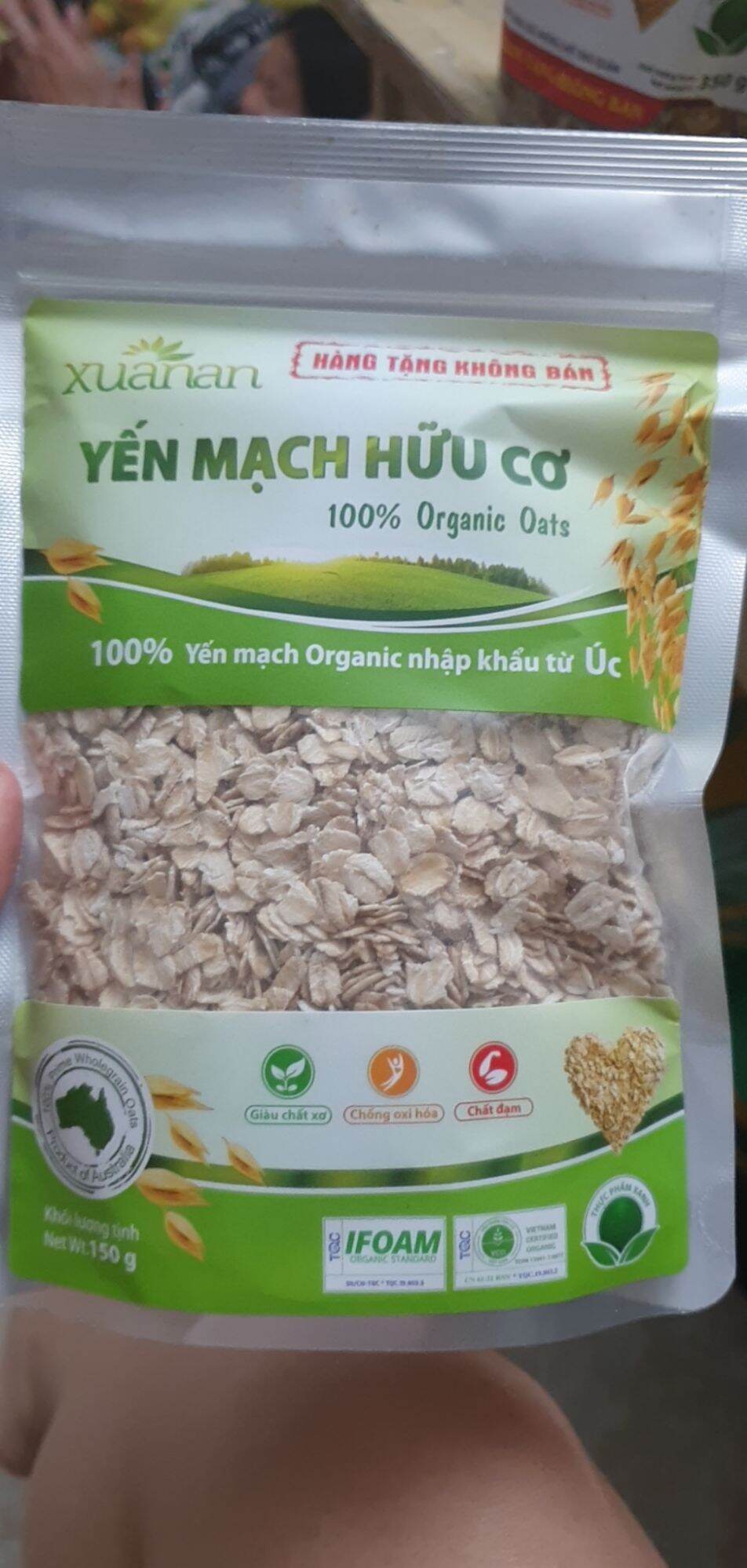Yến mạch hữu cơ organic 400 gram ( Tặng 1 gói yến mạch hữu cơ 150 gram)