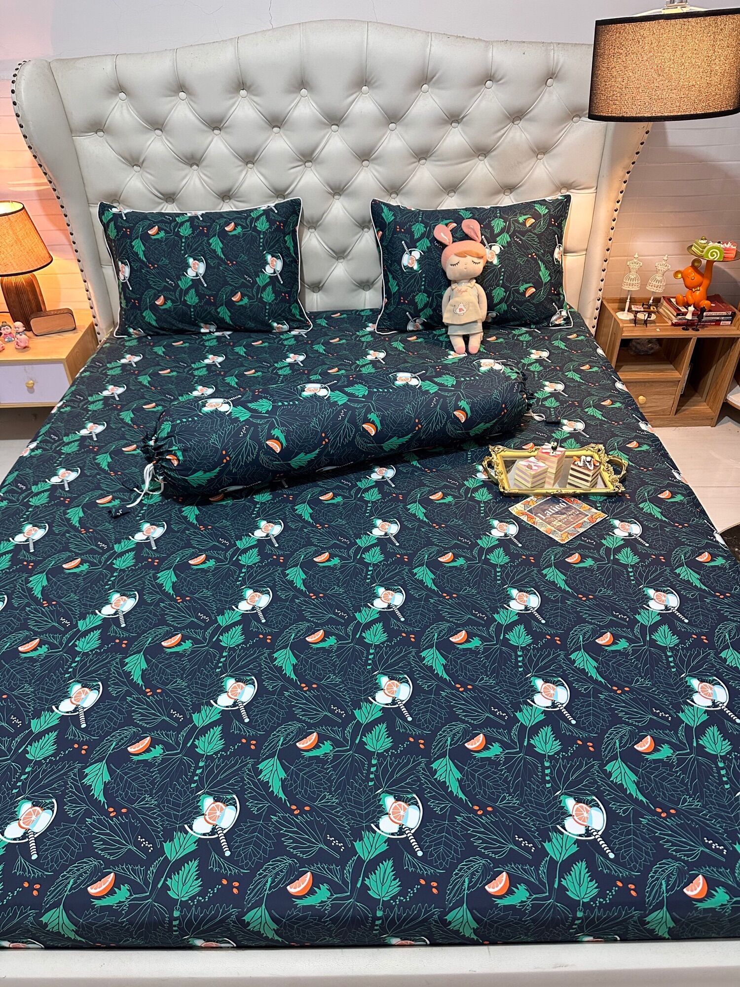 Bộ 4 drap/ga áo gối thun siêu lạnh thái latico