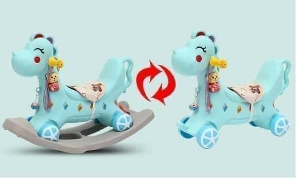 Ngựa bập bênh có bánh xe