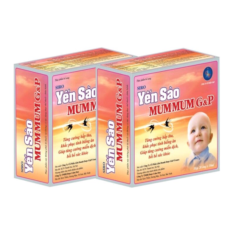 Siro yến sào mum mum g&p 20 ống x 10ml