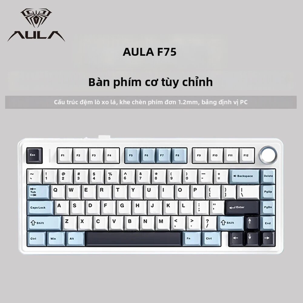 Bàn Phím Cơ Chơi Game Không dây/Bluetooth/có Dây AULA F75 RGB Tùy Chỉnh Cấu Trúc Gasket 75% OEM Profile Dành Cho Máy Tính Để Bàn & Máy Tính Xách Tay