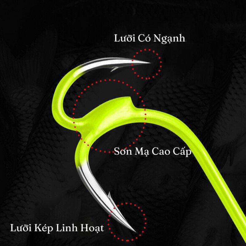 Lưỡi câu mẫu tử ,  ( 1 vỉ 10 lưỡi )