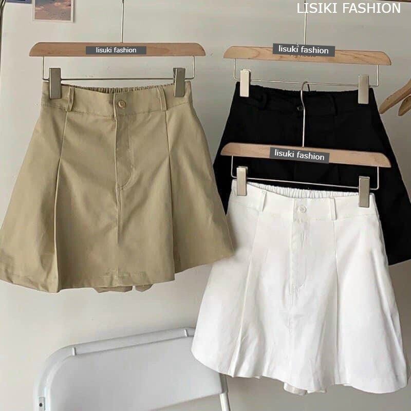 Quần giả váy nữ lưng chun chất kaki siêu đẹp