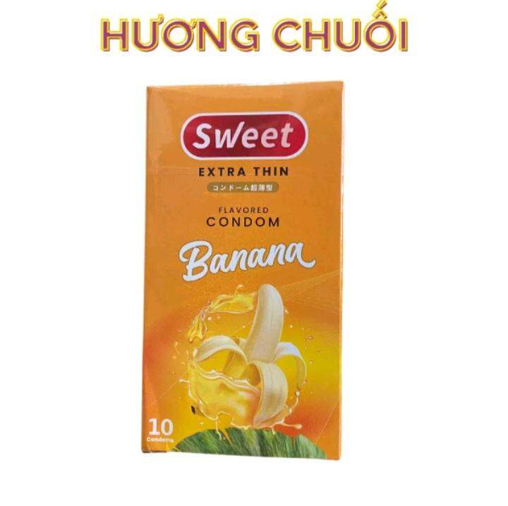 Bao cao su sweet hộp 10 cái hương chuối