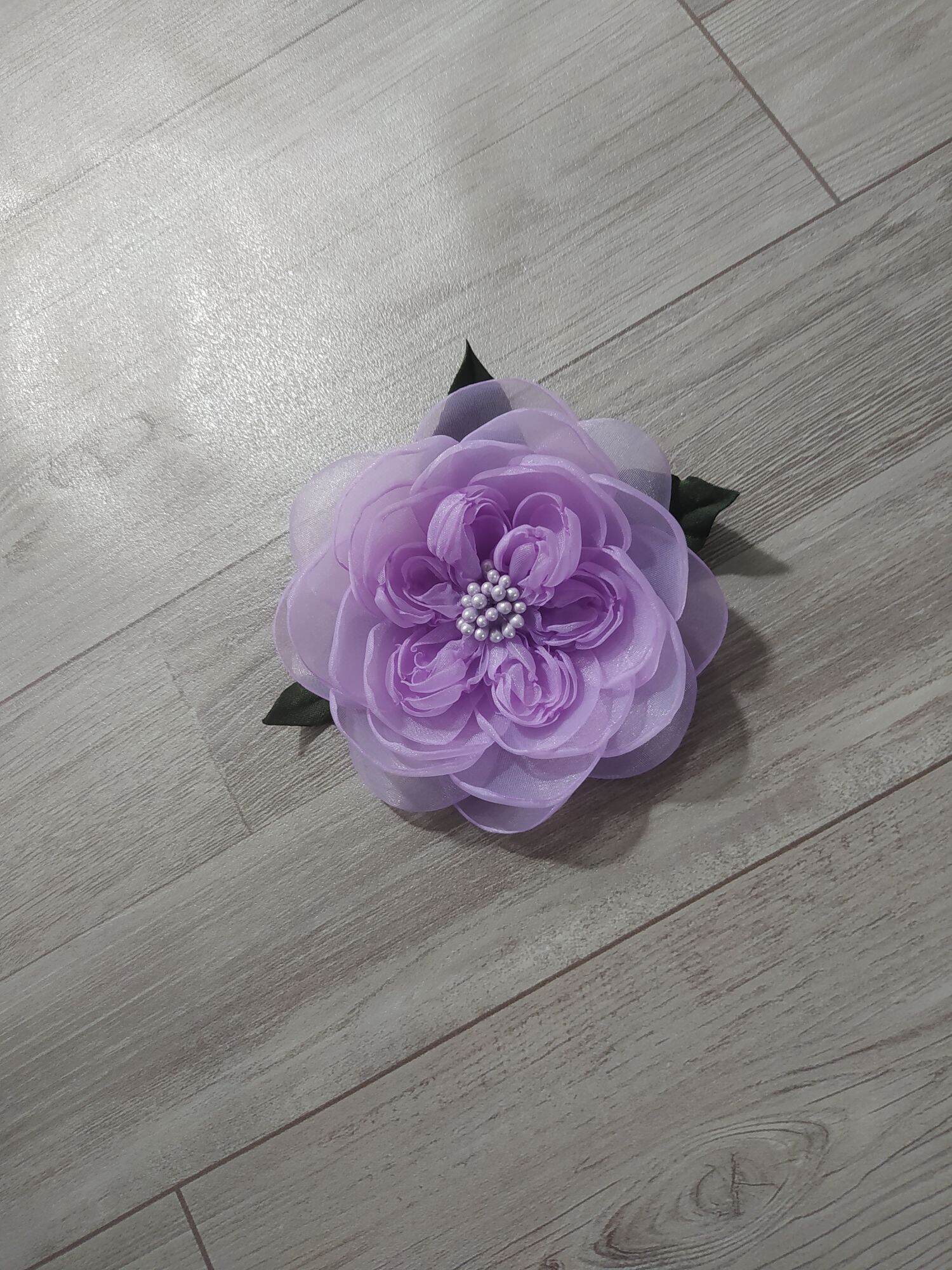 Hoa cài áo handmade Canto hoa hồng Jolie màu tím