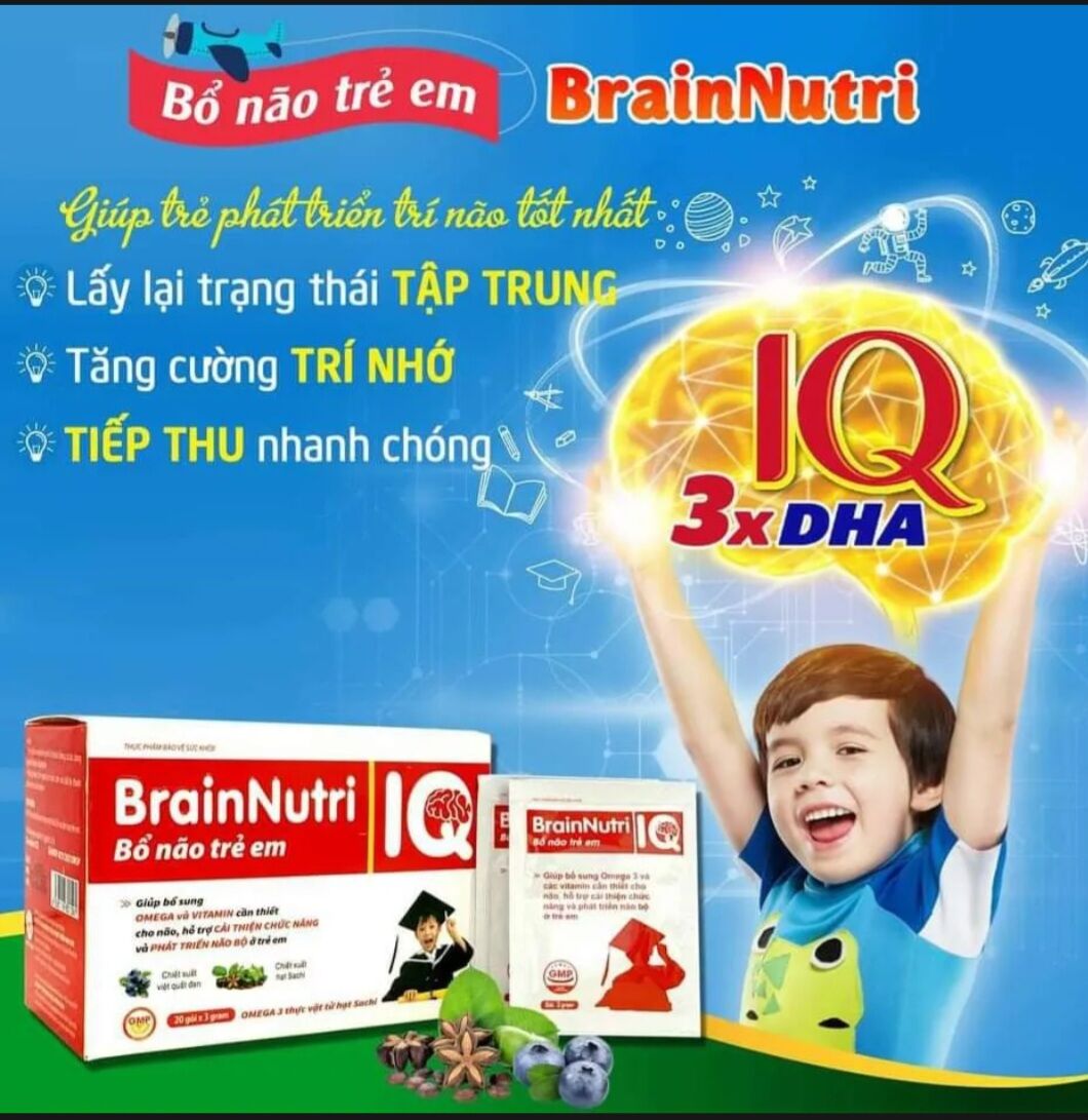 Cốm bổ não trẻ em Brain Nutri giúp trẻ thông minh sáng tạo