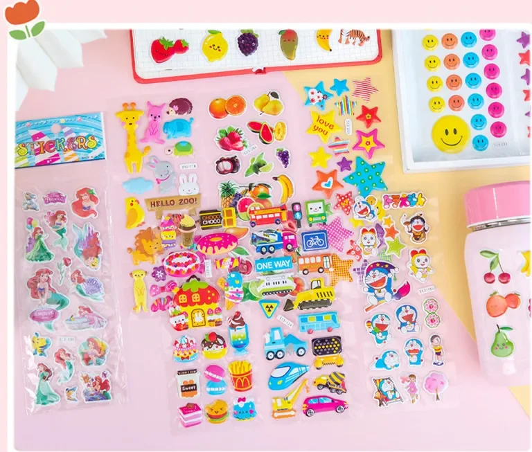 Sticker hoạt hình đa dạng mẫu cho bé, giao ngẫu nhiên