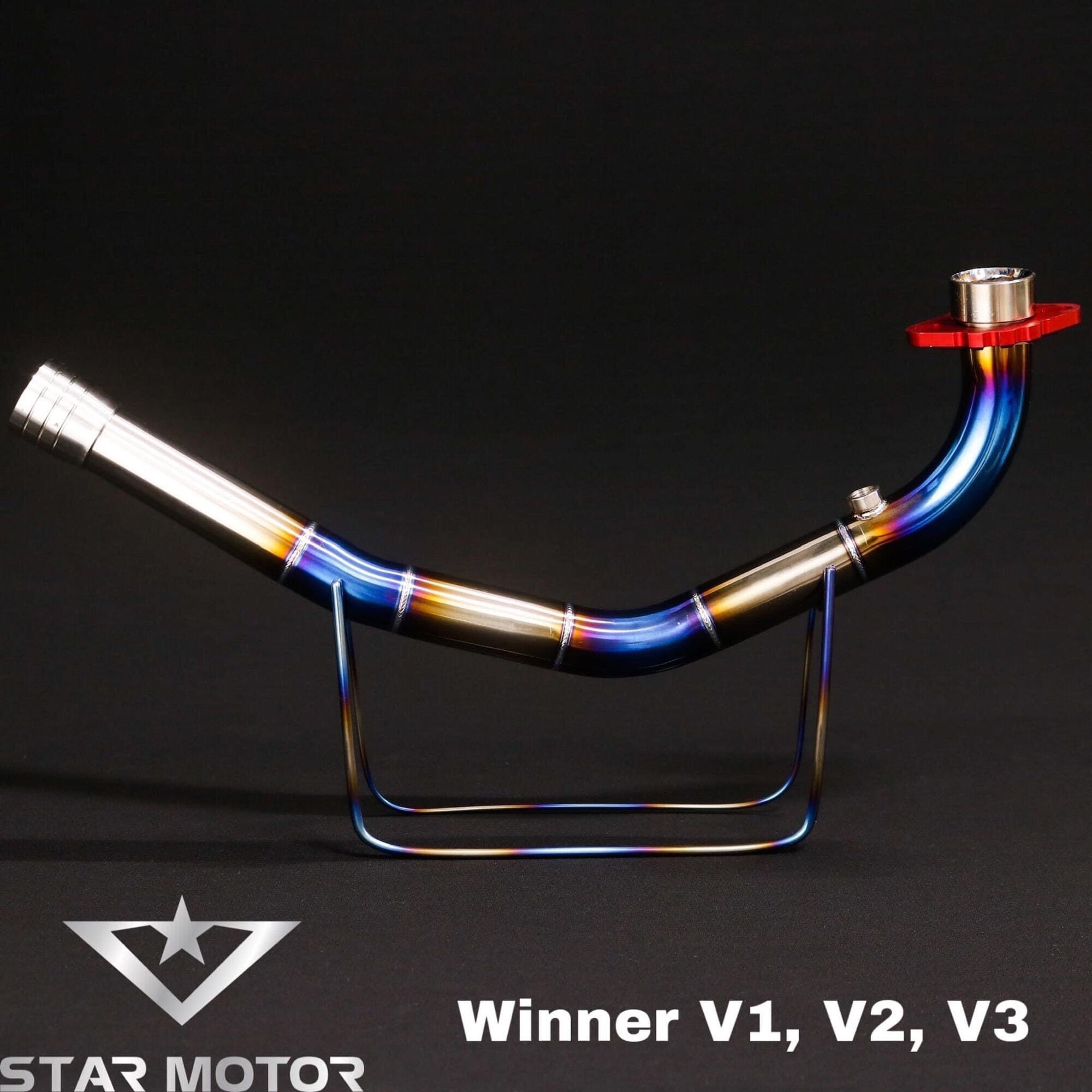 Cổ pô titan gắn pô zin dành cho ex150-155 r15v3 winner v1v3x