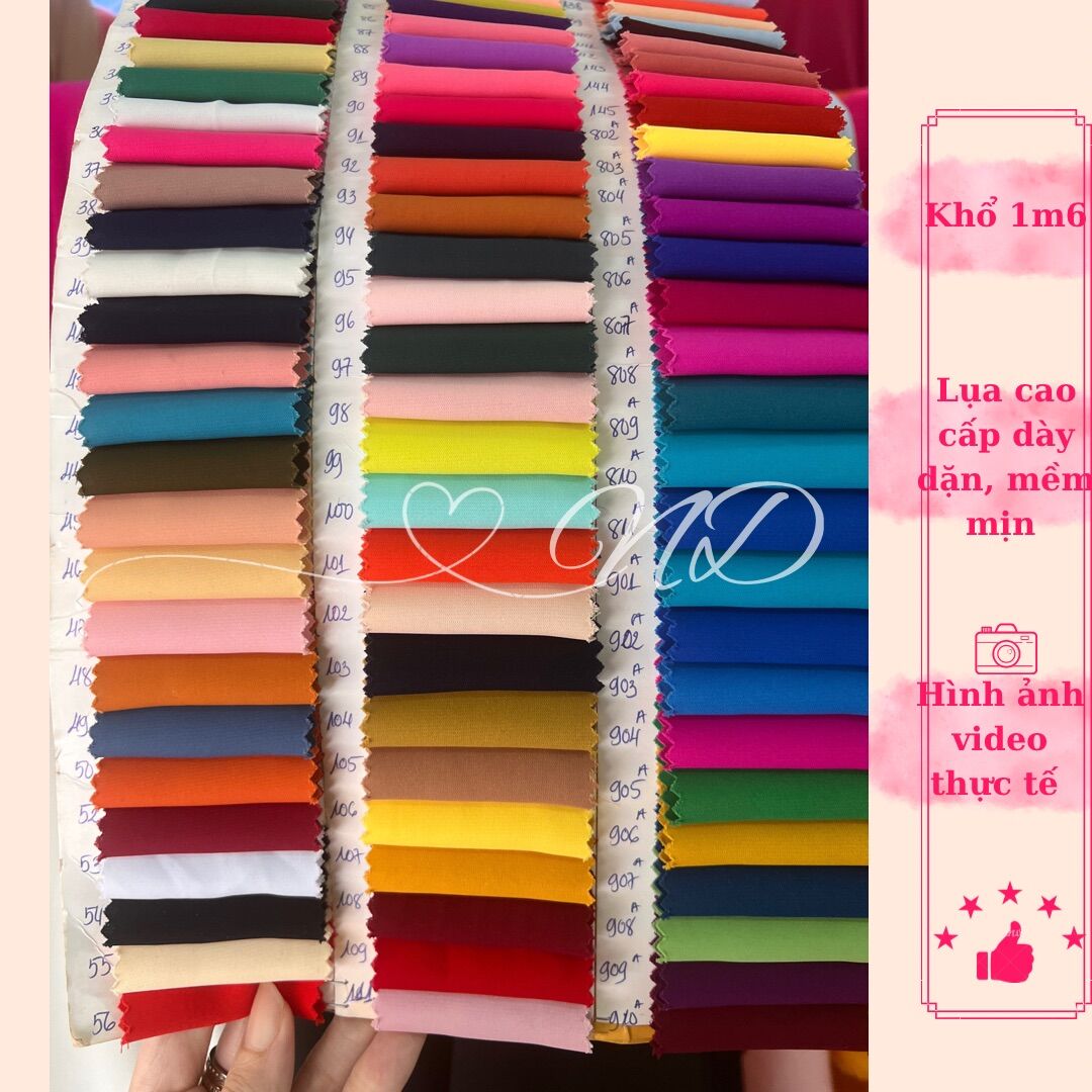 Vải Siêu Lụa (Lụa Cao Cấp) trơn đủ màu may áo dài