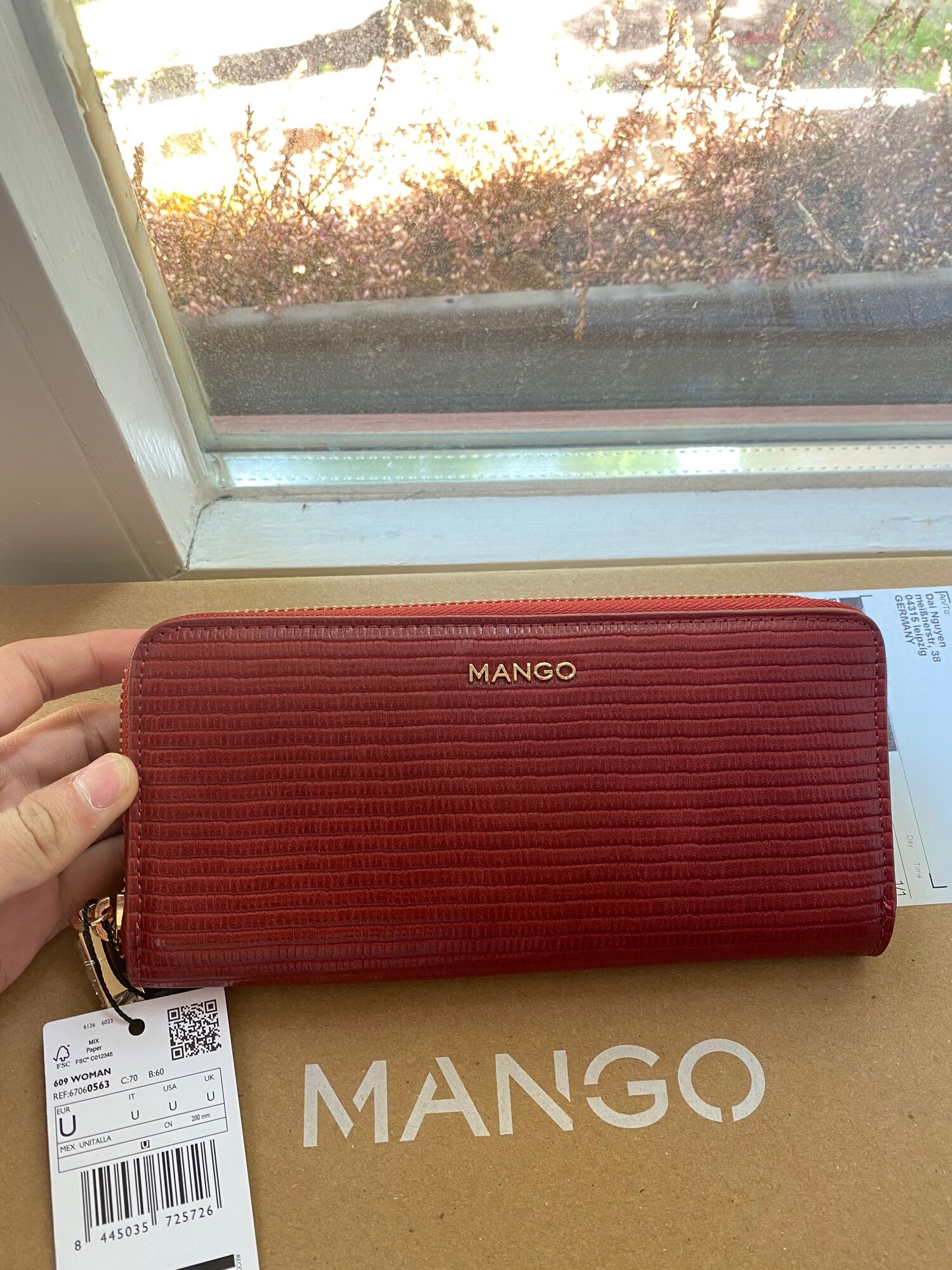 Ví dài Mango Auth store Germany (fullbill và ảnh thật) MSV97