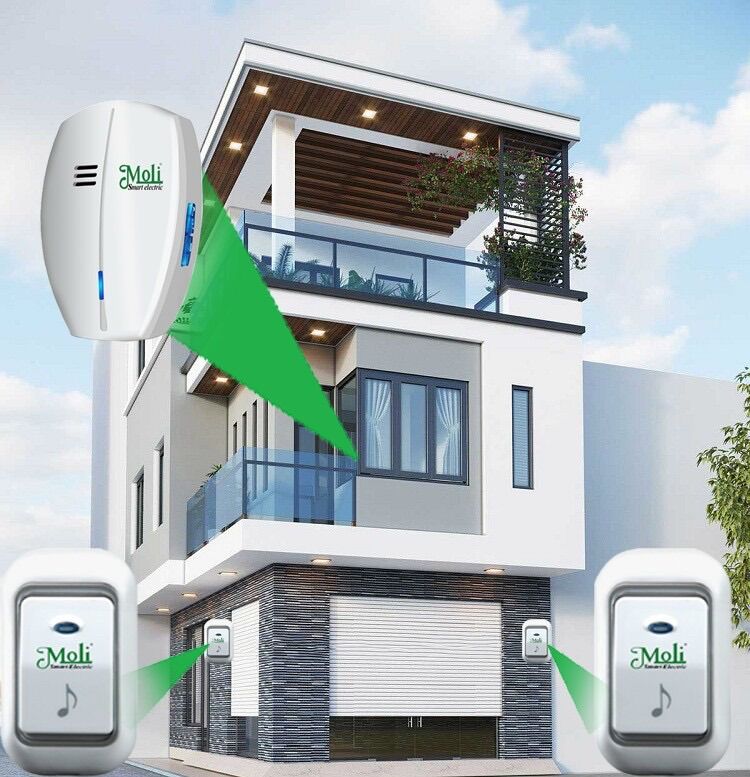[HCM]Bộ 1 chuông cửa không dây 2 nút bấm - 3 nút bấm đa năng
