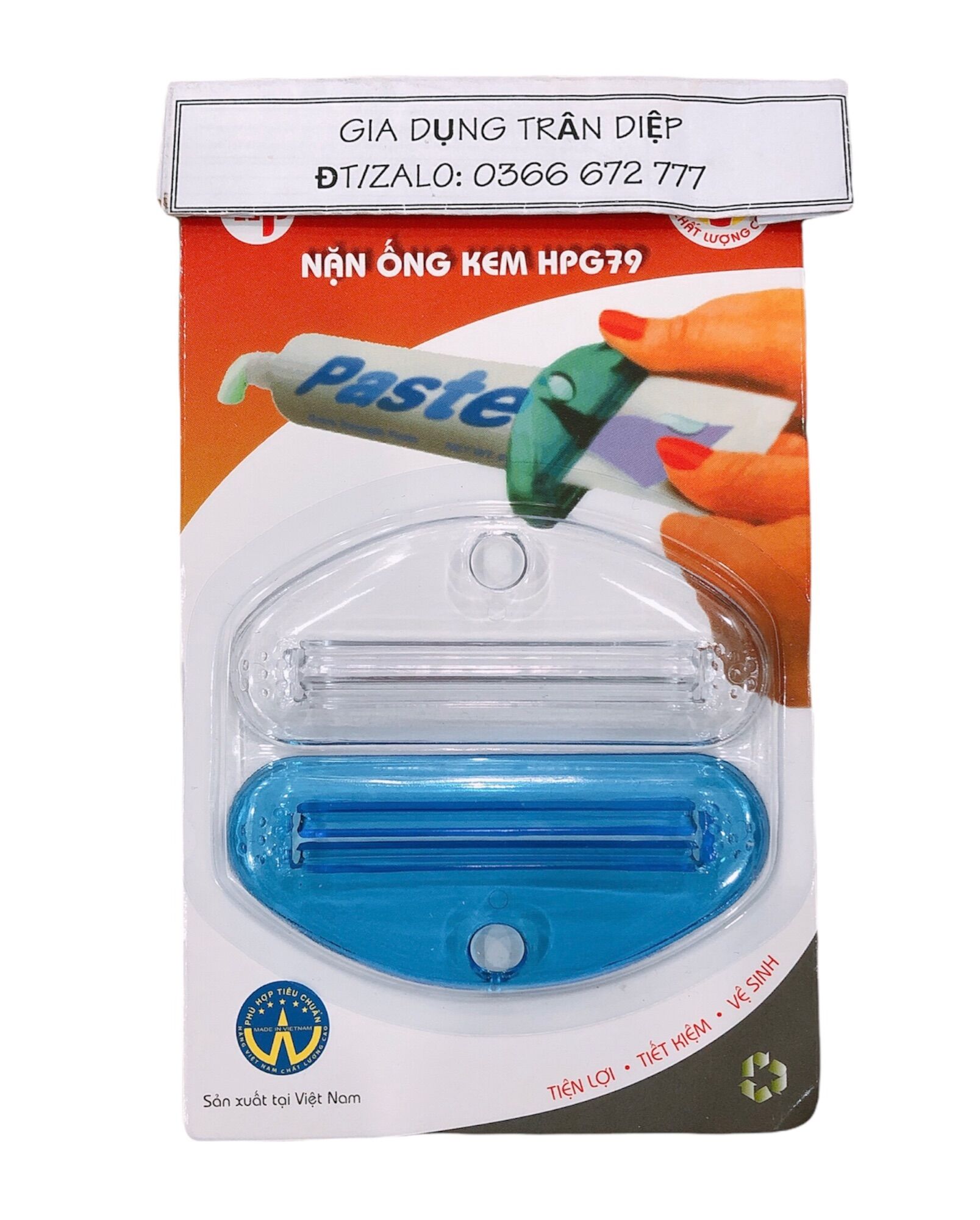 Set 2 ống nặn kem đánh răng hpg179