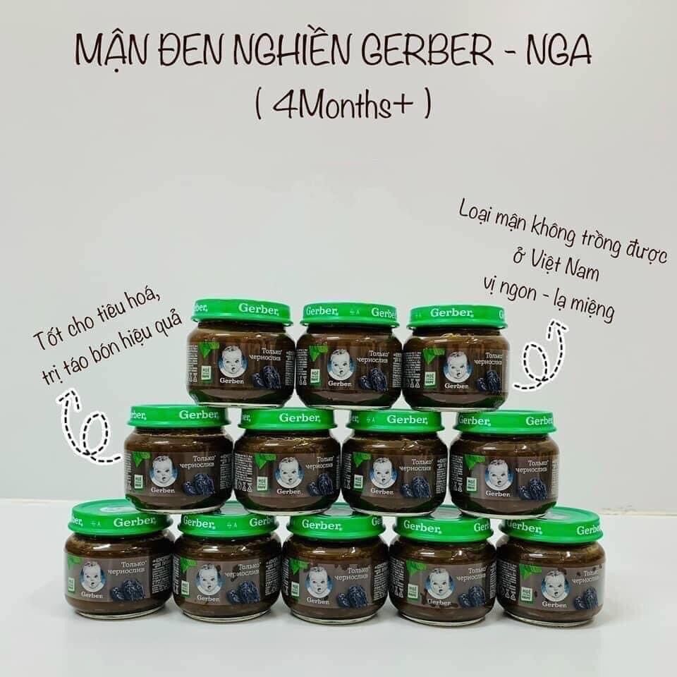Mận đen nghiền gerber nga ( cho bé từ 4m+) date 2025