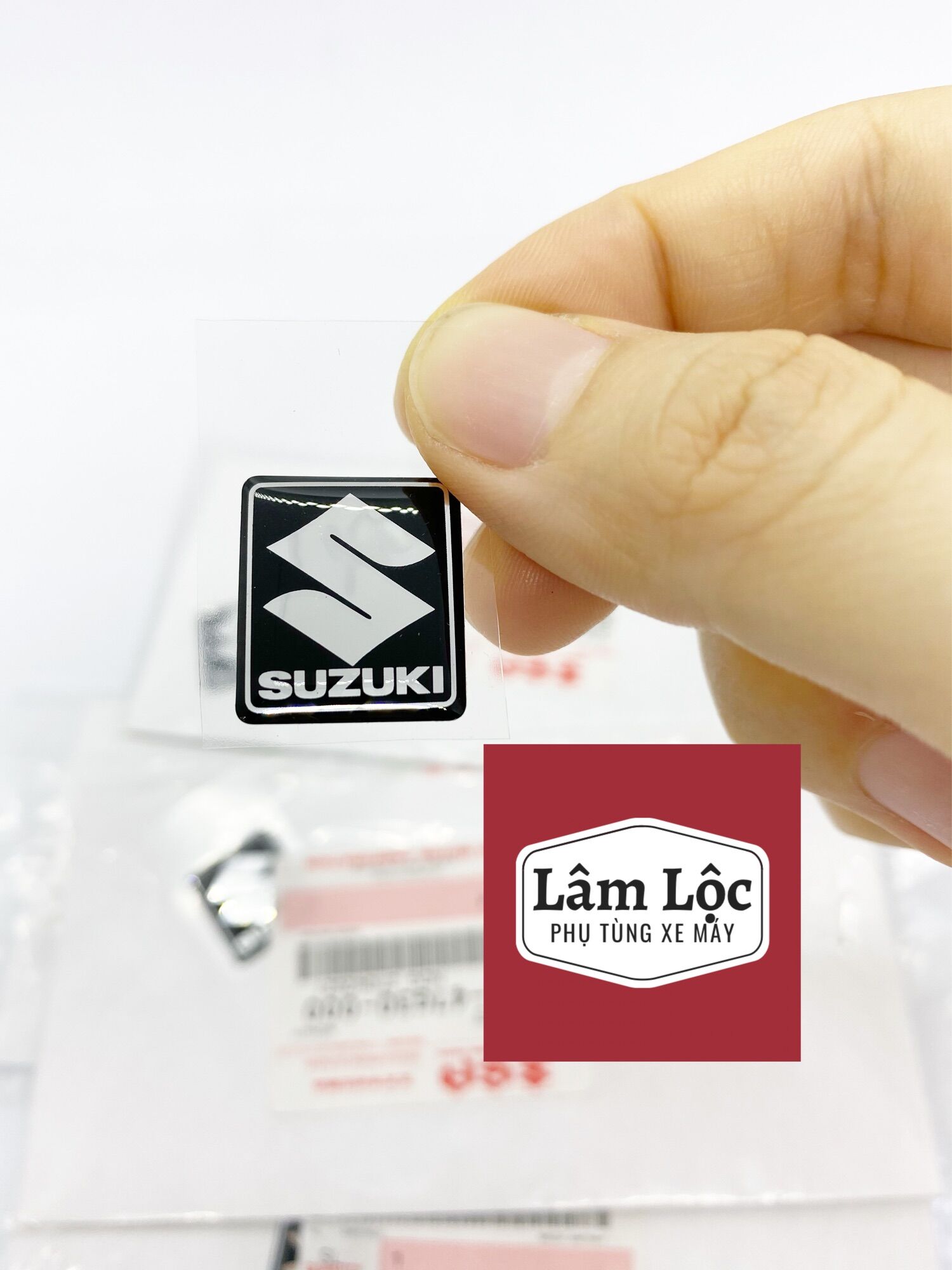 Logo suzuki tem chữ S tem nắp bình nước mát suzuki