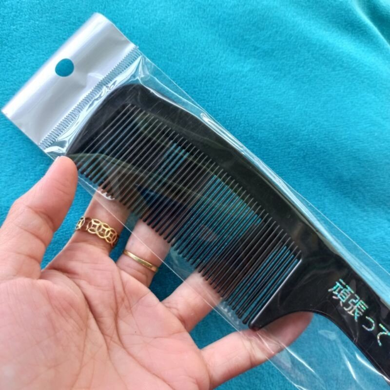 Lược chải tóc nhựa cứng cán nâu đen (21.5cm)
