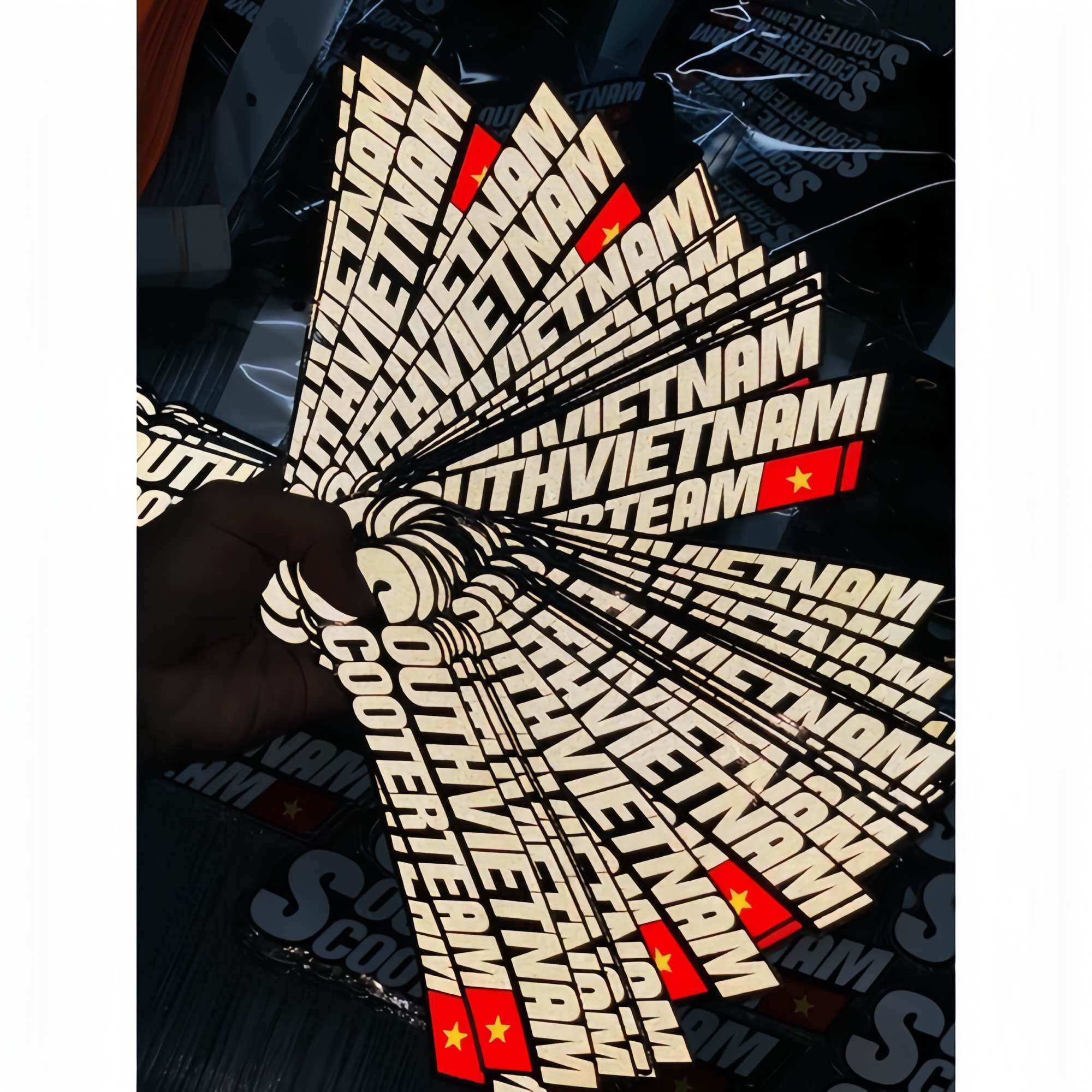 Tem Sticker Logo Chữ South Việt Nam Scooter Team Tem Dán Trang Trí Xe Tay Ga Scooter Team