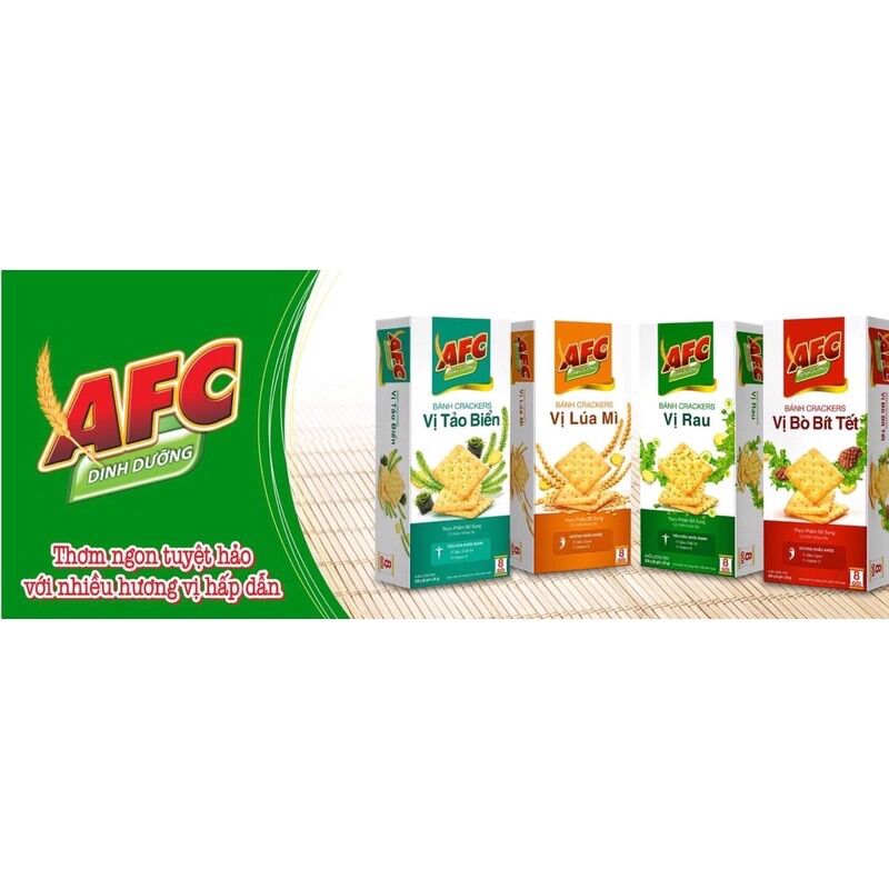 Hộp 4 gói bánh quy giòn afc kinh đô