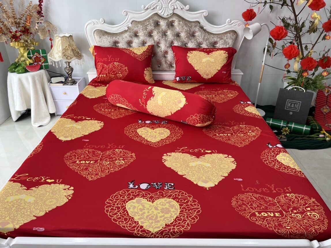 Set 4 drap áo gối THUN LẠNH HÀN QUỐC