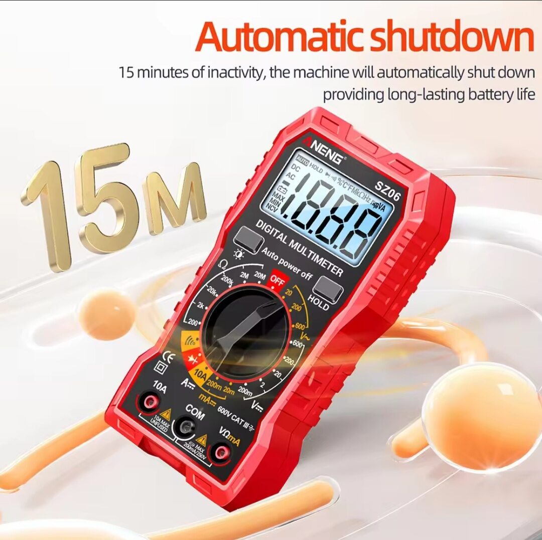 Đồng hồ kỹ thuật số aneng sz06 Vôn kế vạn năng Đồng hồ đo vôn Ampe đo điện áp AC/DC