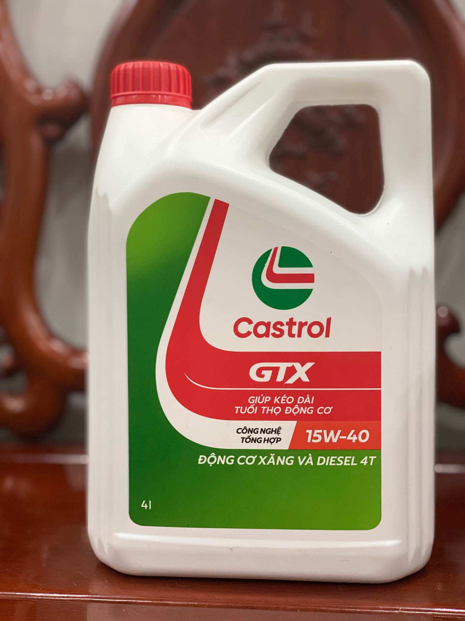 Dầu nhớt động cơ castrol gtx 15w-40 4l