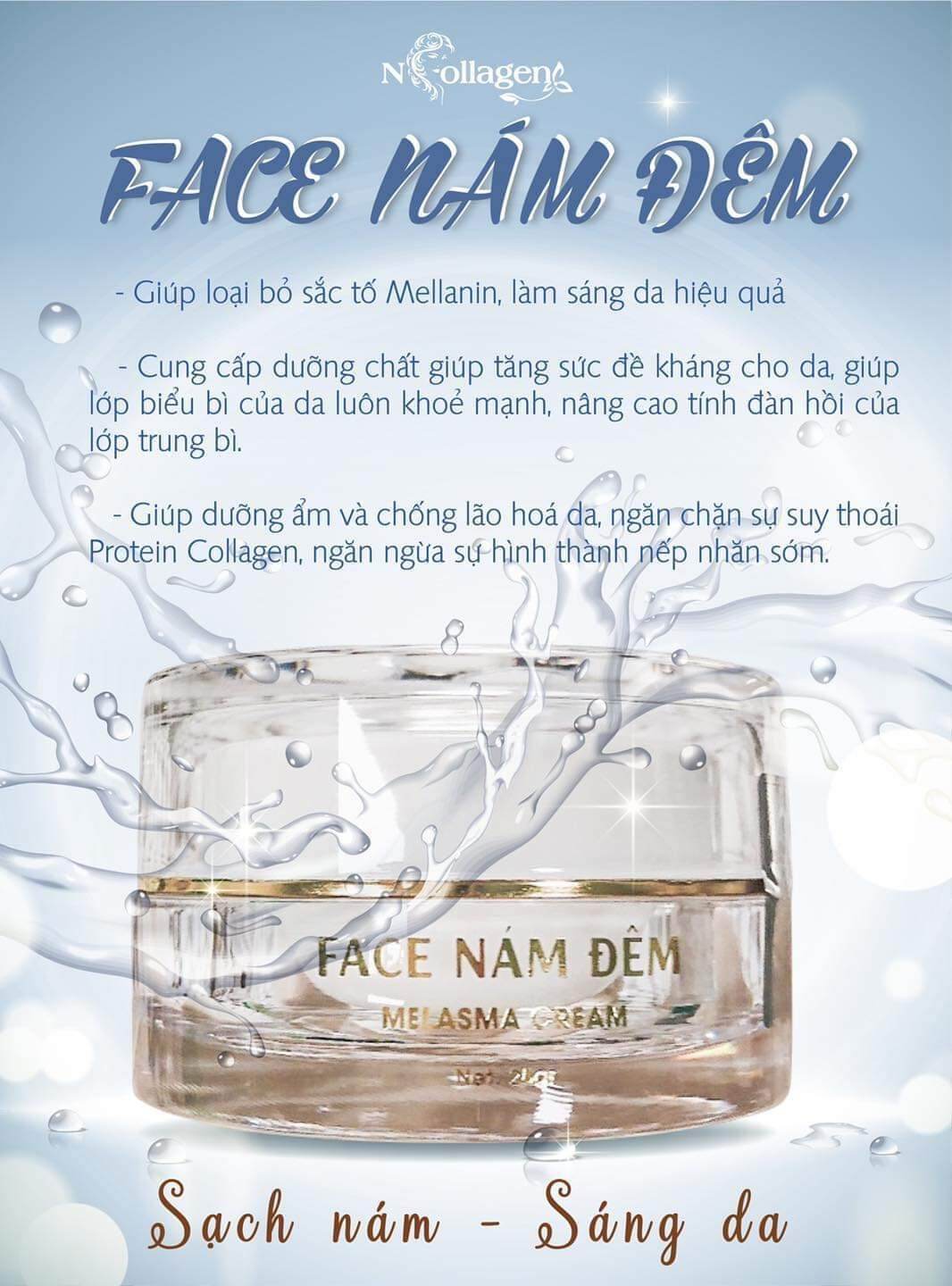 Kem face nám đêm N collagen