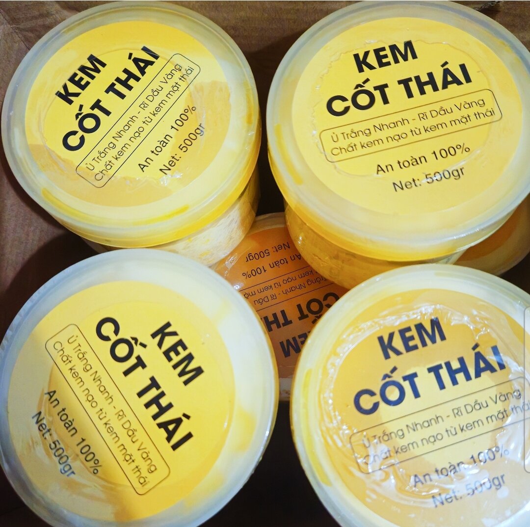Kem Body Cốt Thái Rỉ Dầu Vàng 500g ( Siêu Trắng Cấp Tốc )