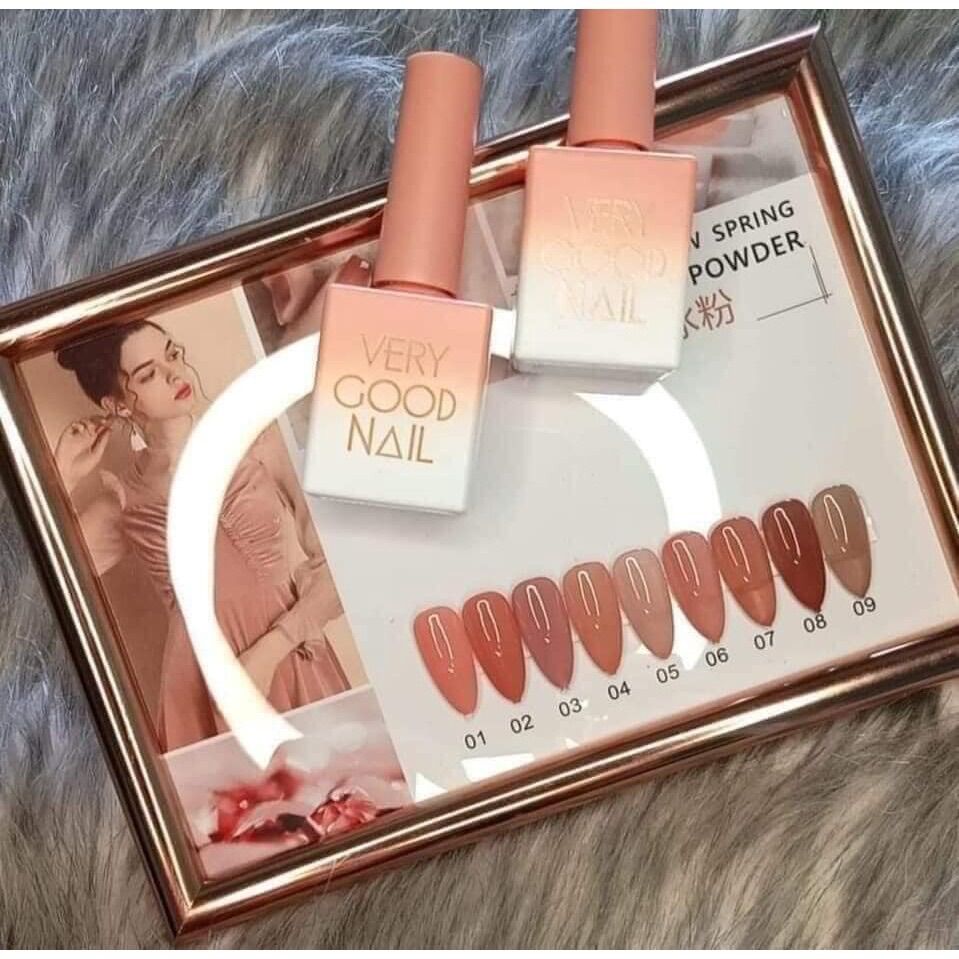 Sét thạch 9 chai verygoodnail tặng kèm bảng màu