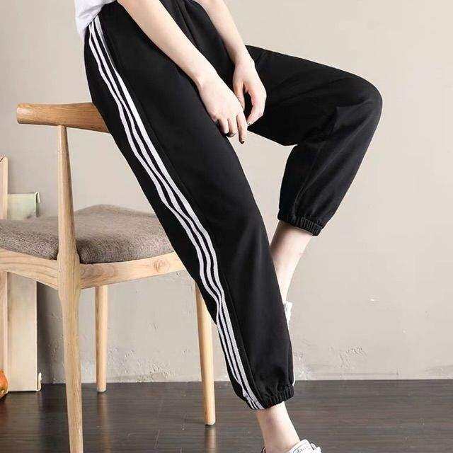 Quần dài 3 sọc bo ống dáng thể thao nữ(mẫu hot)