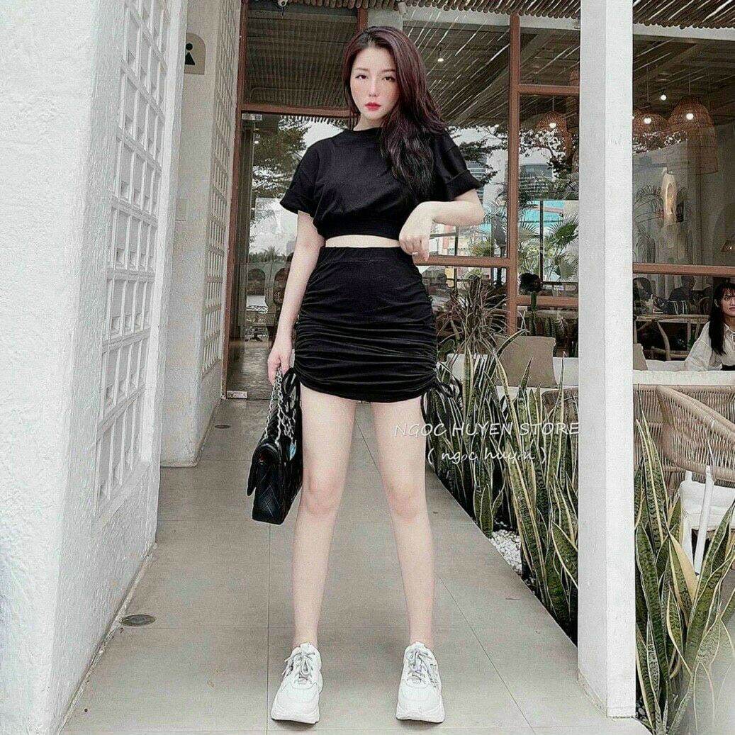 Chân váy rút dây bên siêu hot