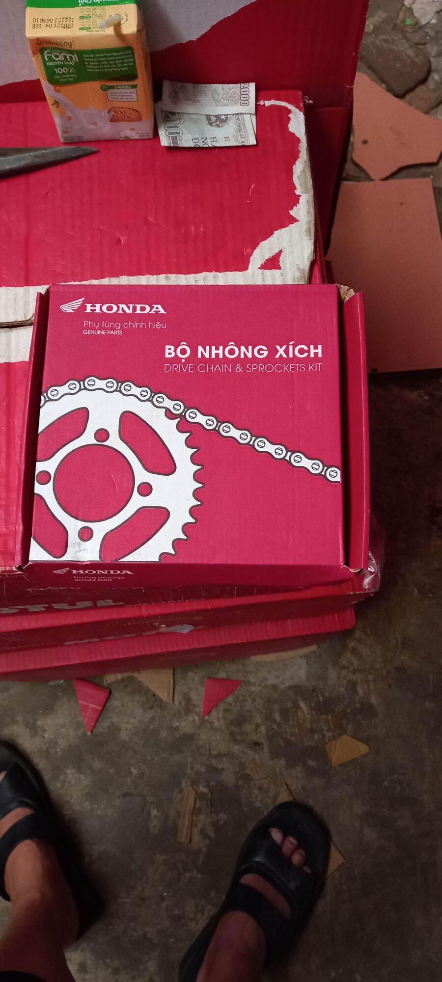 Bộ nhông xích lắp cho xe Dream , Wave anphal nhỏ , wave zx chính hãng honda