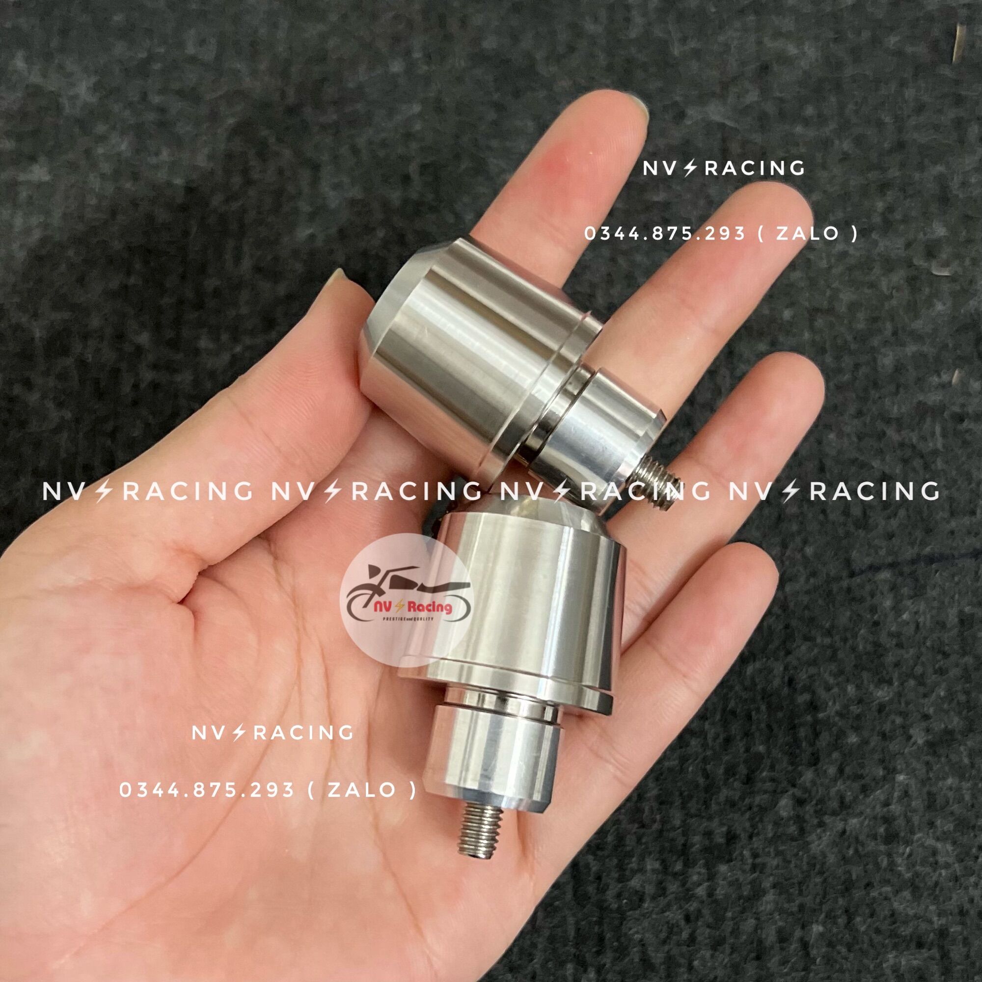 Bộ gù tay lái trụ trung inox 304 loại bóng