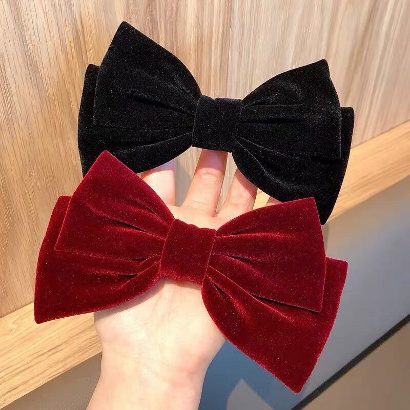 Kẹp Tóc Nơ Nhung Hot trend Phong Cách Hàn Quốc