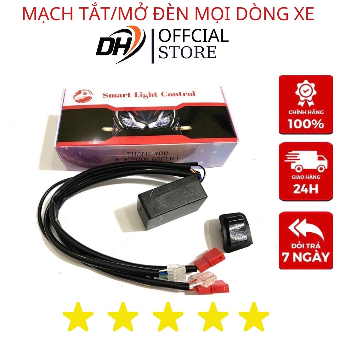 Mạch tắt/mở đèn kèm công tắc passing lắp đặt nhiều dòng xe honda lắp đặt như zin.