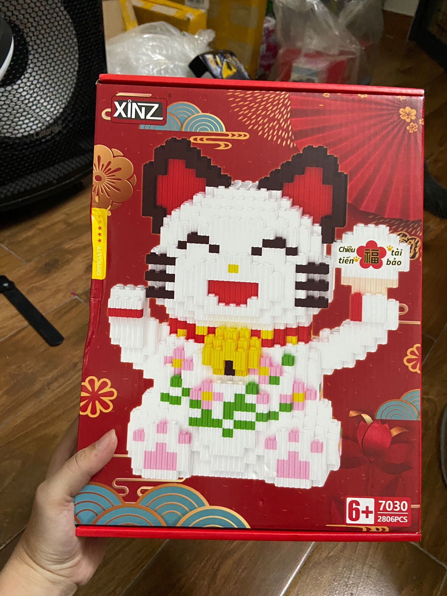 Bộ đồ chơi lắp ráp xếp hình non Lego Mèo thần tài, Ông địa thần tài năm mới - Xếp hình Mèo Thần Tài nhiều mẫu dễ thương