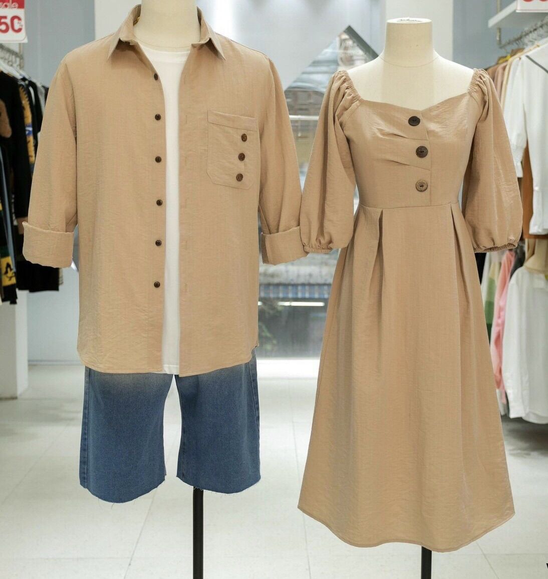 Áo váy đôi, đồ đôi nam nữ kiểu đơn giản, trẻ trung, dễ mặc (kèm ảnh thật)