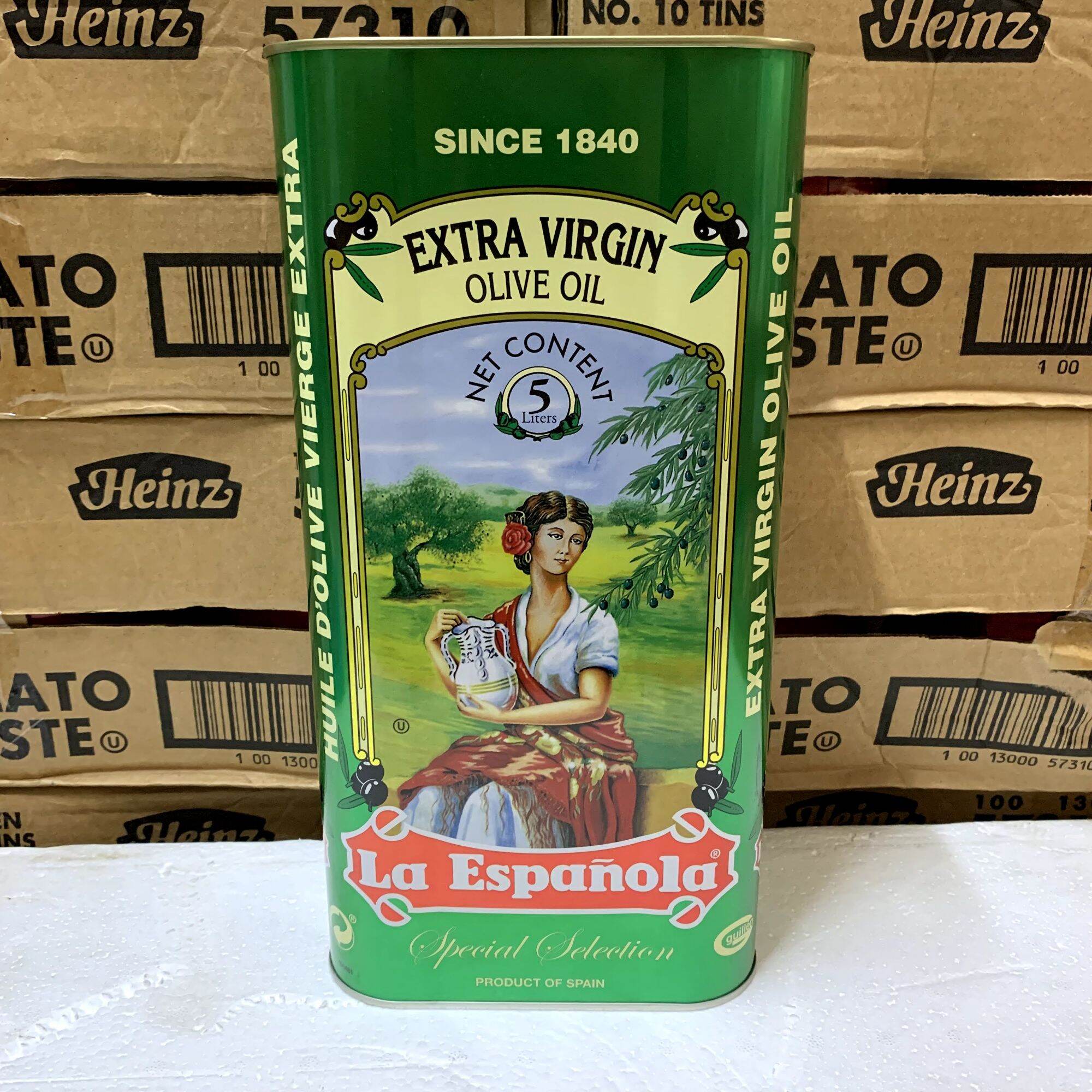 Dầu oliu extra virgin hiệu la espanola 5l - dầu olive extra virgin nguyên chất nhập khẩu