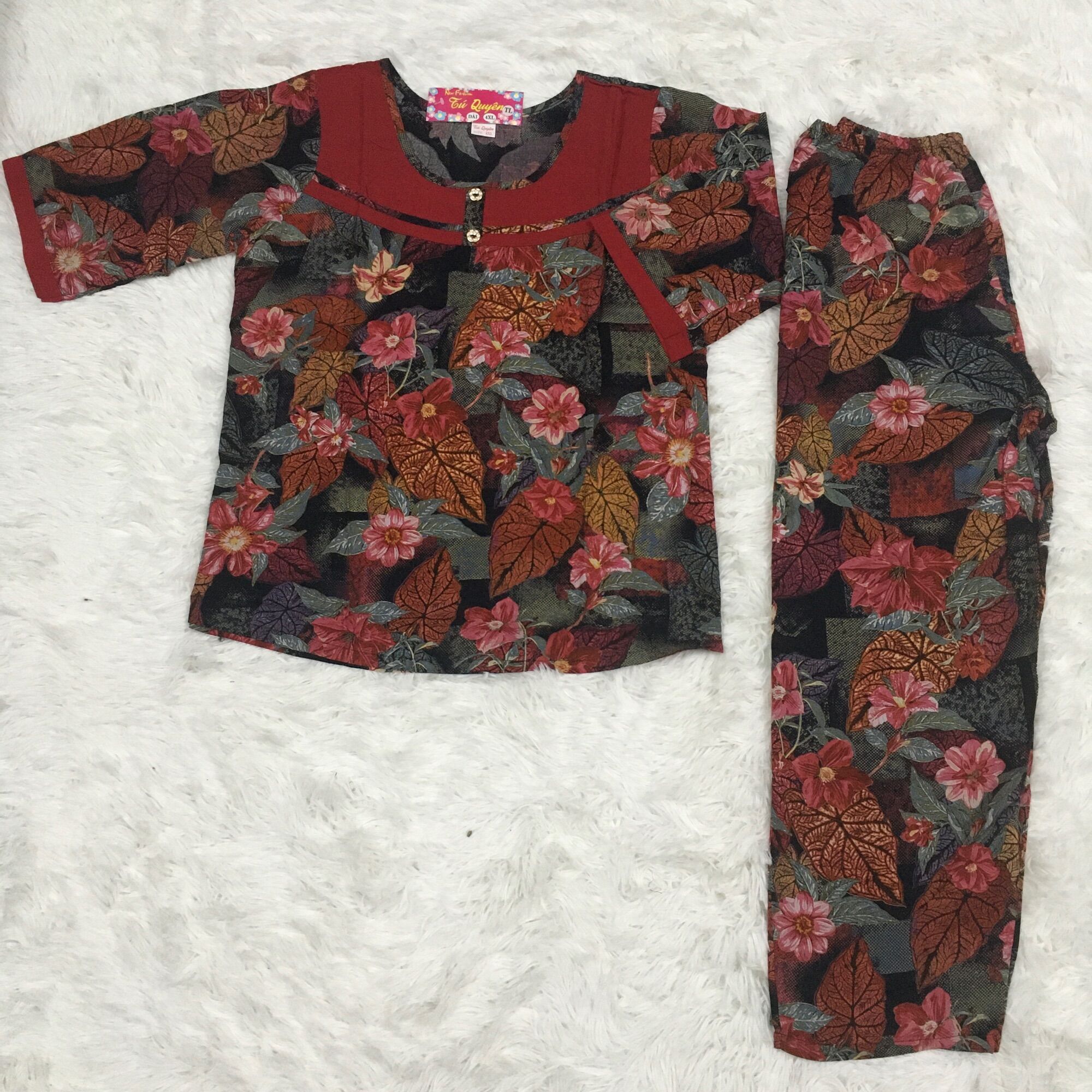 BỘ TÔN DÀI TAY LỠ CỔ PHỐI (size 40-70kg)