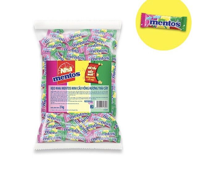 Kẹo Nhai Mentos 3 viên 1 bịch 2kg