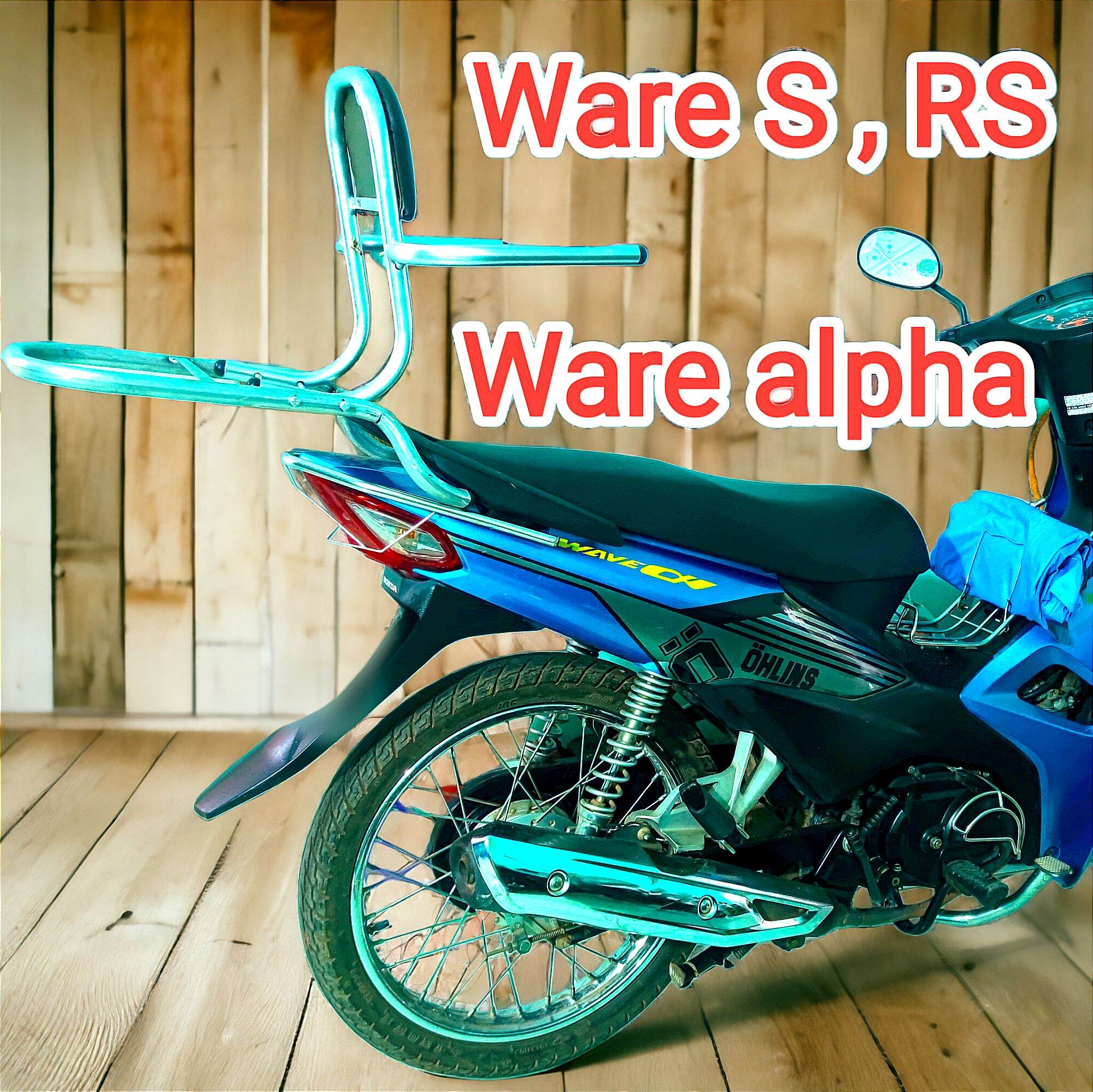 ( tặng lót tay) Baga xe máy phượt có ghế dựa cho xe waves, wave RS, alpha 110,RSX fi
