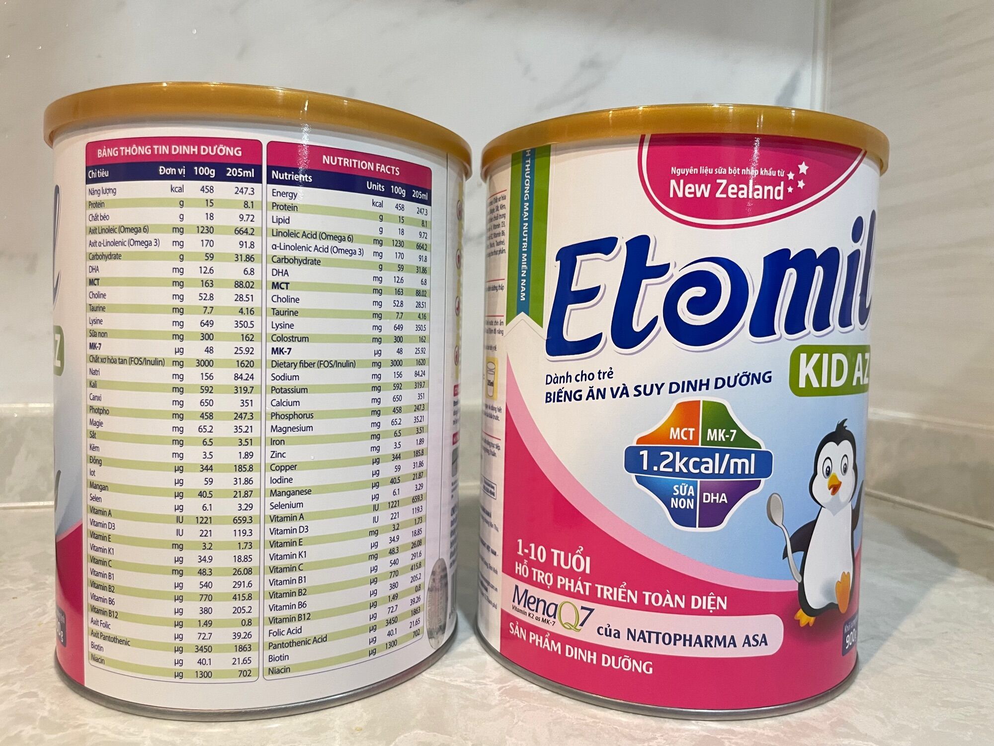 [QUÀ TẶNG KHI MUA 2 LON] SỮA BỘT ETOMIL KID AZ CHO BÉ 1-10 TUỔI LON 900G