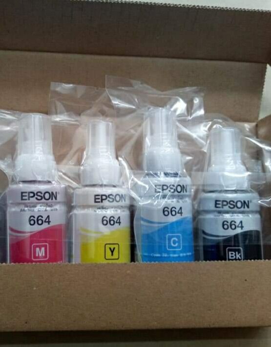 Bộ mực 4 màu 664.dùng cho các dòng máy in phun hệ 4 màu của epson như l310/l360/l110/l120/l121/l1300...